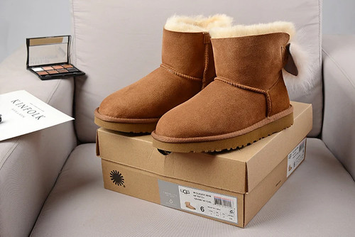 Ugg fluff bow mini - fluff, boots